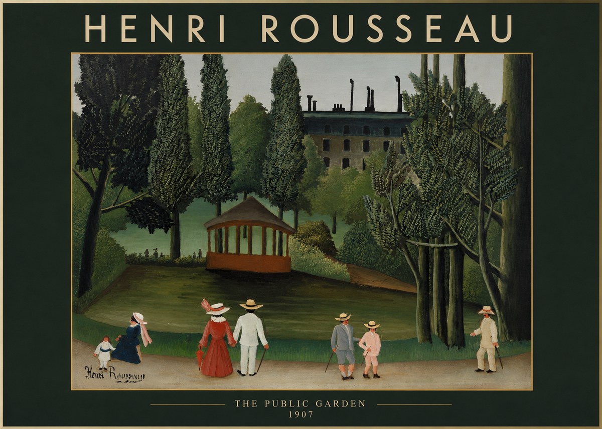 Rousseau The Public Garden No2 - Affiche