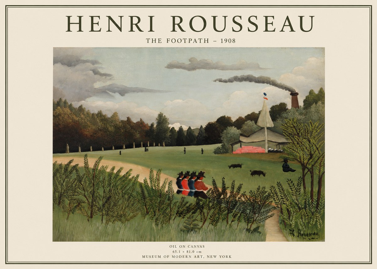 Rousseau The Footpath No1 - Affiche