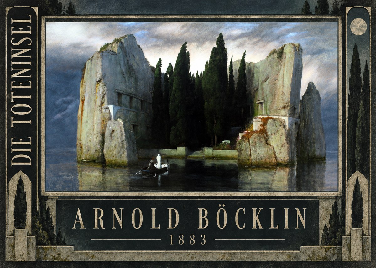 Arnold Böcklin Die Toteninsel I No2 - Affiche