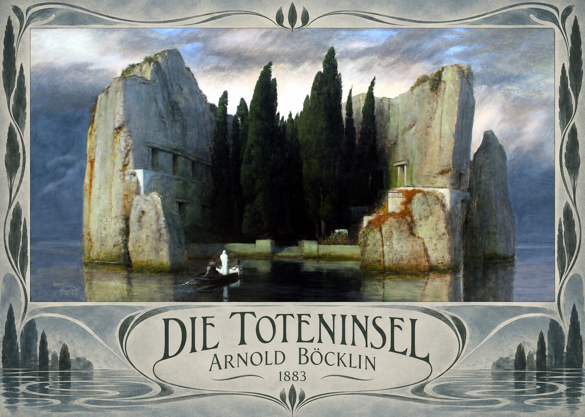 Arnold Böcklin Die Toteninsel I No3 - Affiche