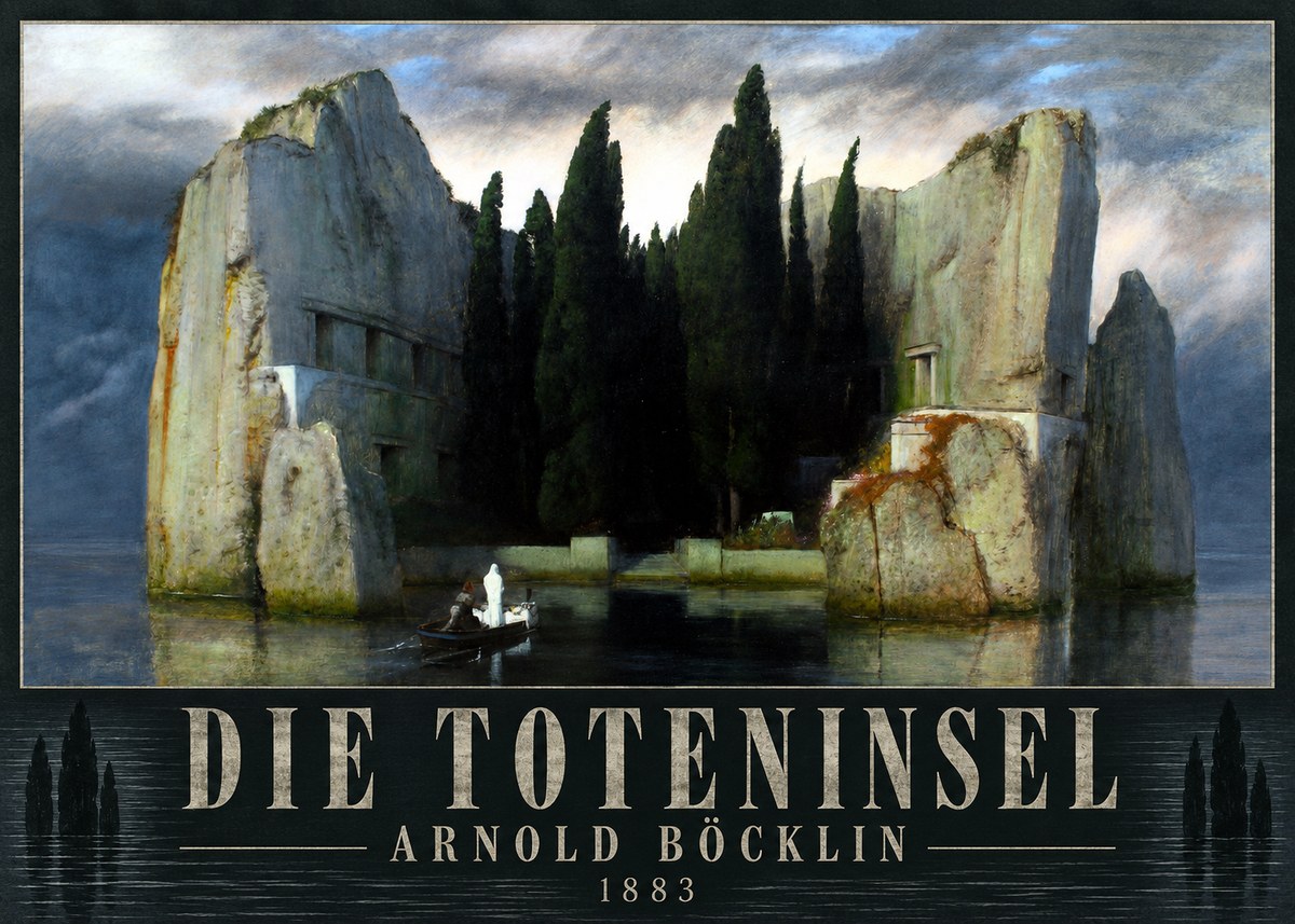 Arnold Böcklin Die Toteninsel I No4 - Affiche
