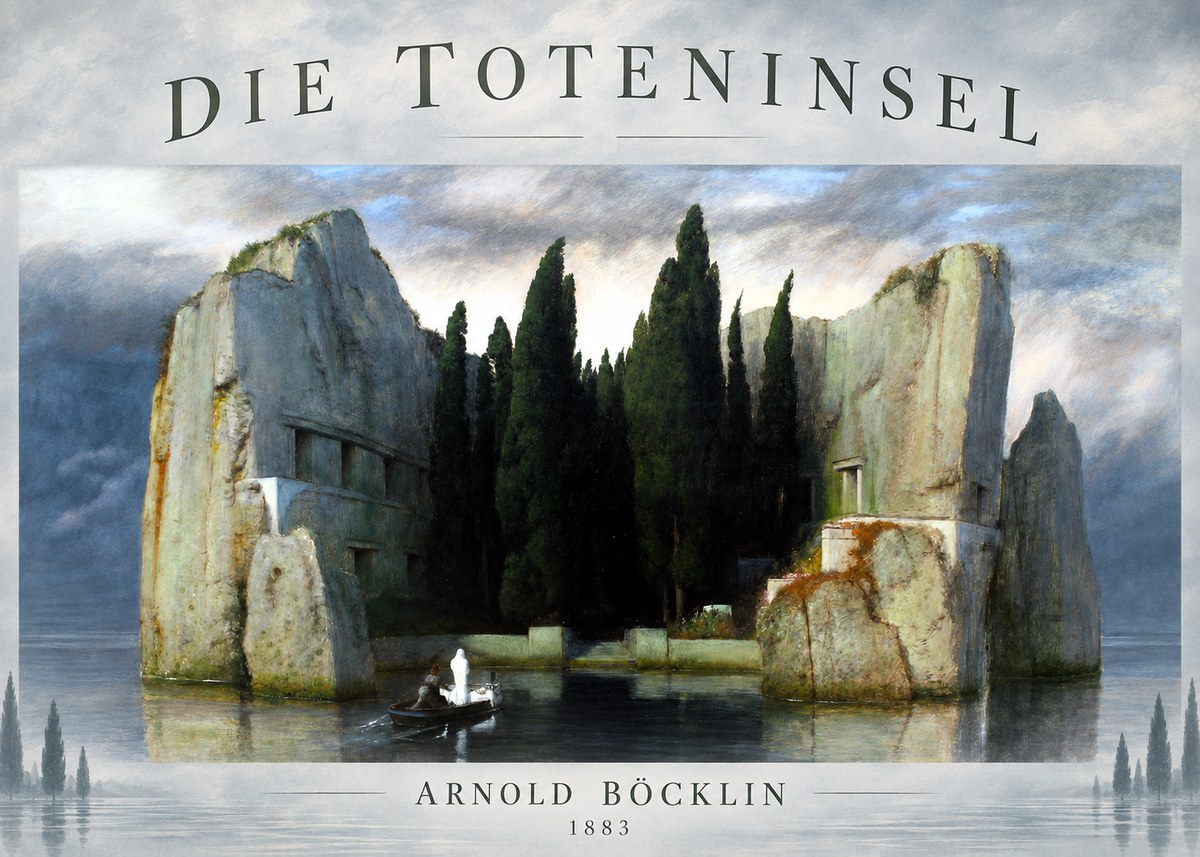 Arnold Böcklin Die Toteninsel I No5 - Affiche