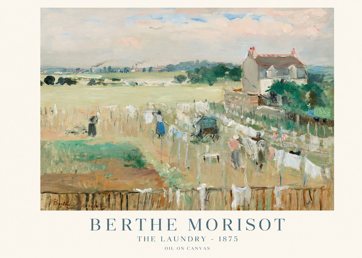 Berthe Morisot The Laundry - 1875 No1 - Affiche