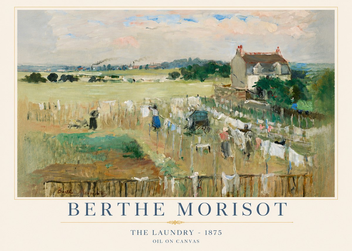 Berthe Morisot The Laundry - 1875 No4 - Affiche