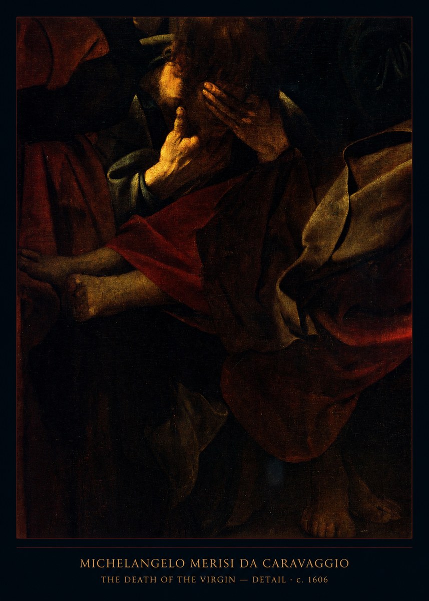 Michelangelo Merisi da Caravaggio The Death of the Virgin – Detail No6 - Affiche