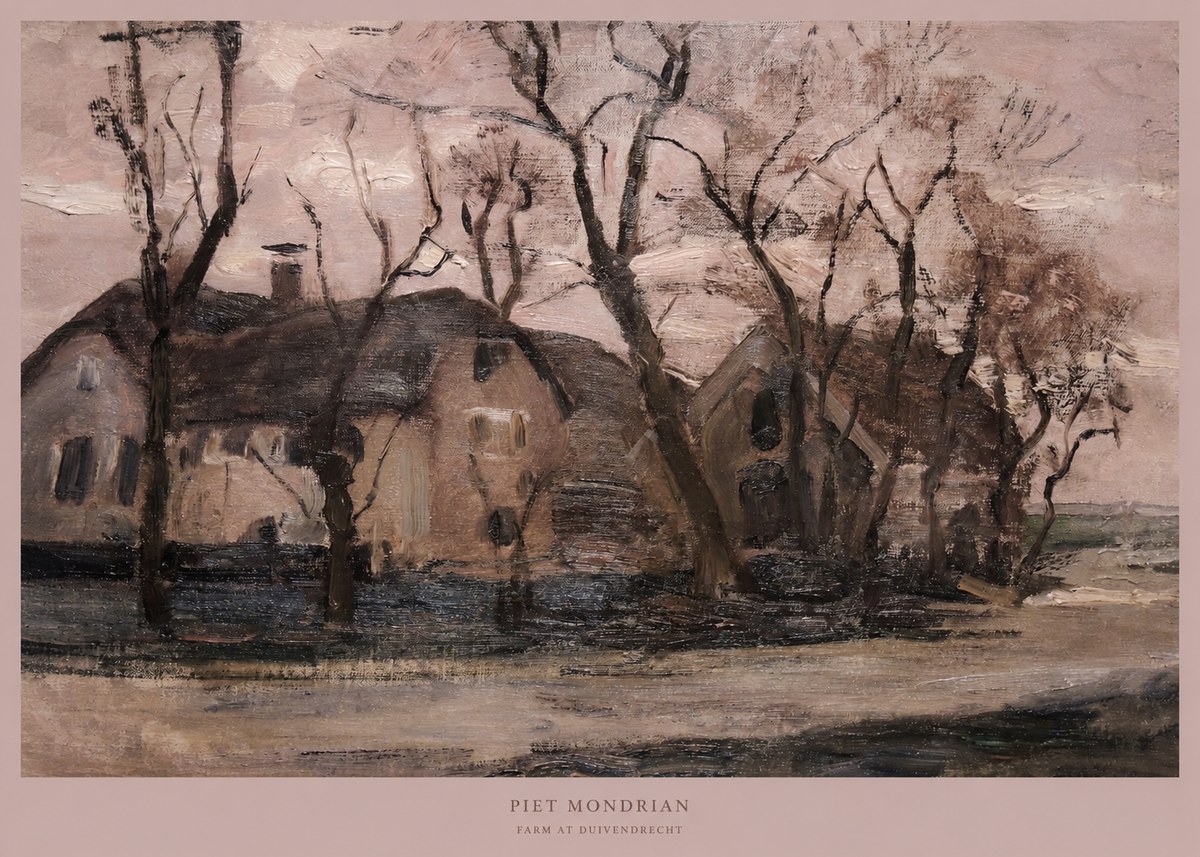 Piet Mondrian Farm at Duivendrecht No5 - Affiche