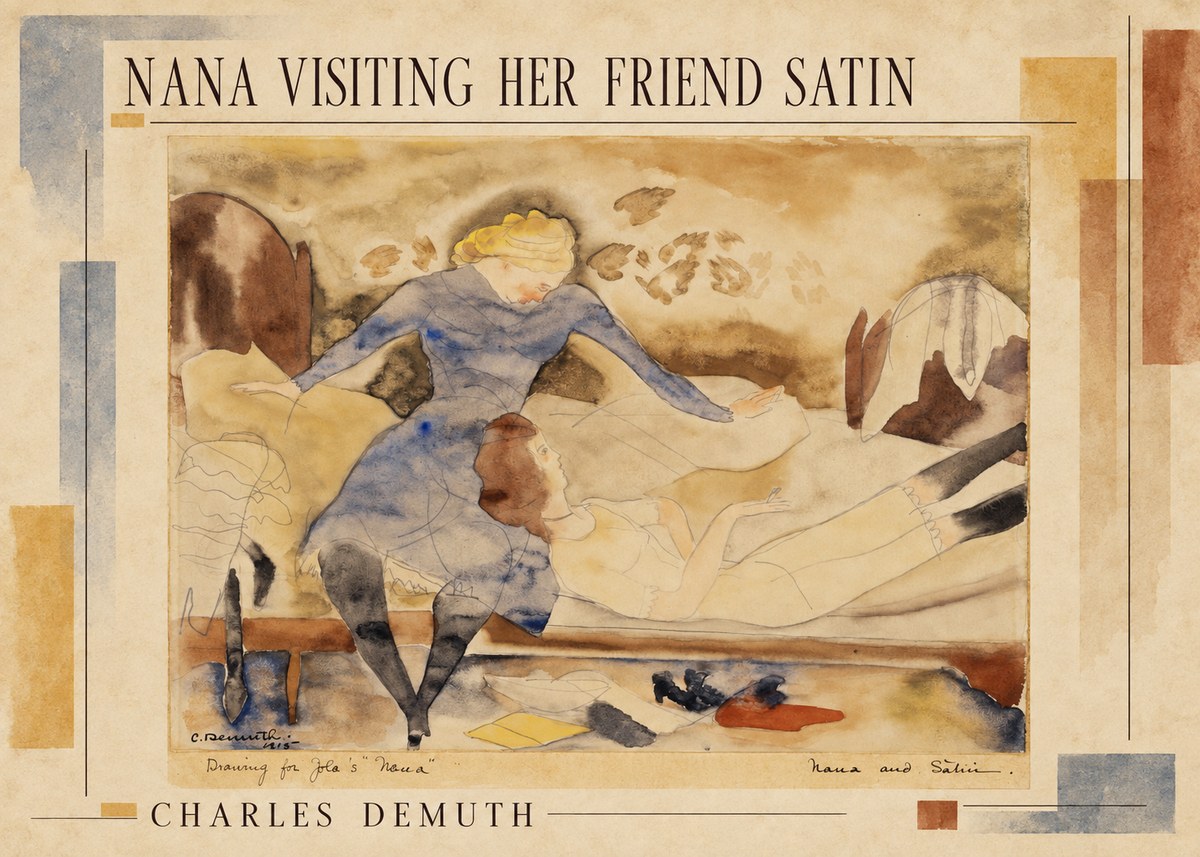 Charles Demuth Nana Visiting Her Friend Satin No2 - Affiche