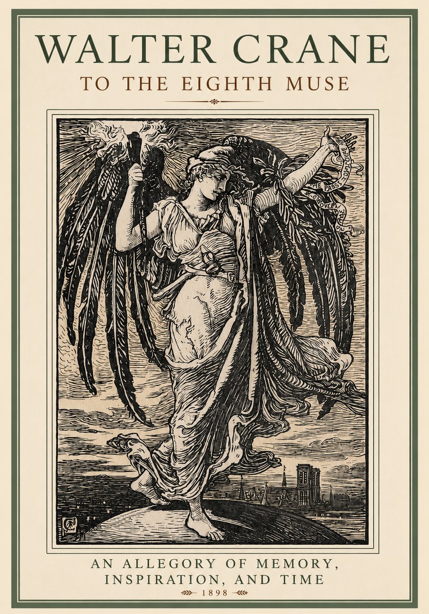 Walter Crane To the Eighth Muse No2 - Affiche