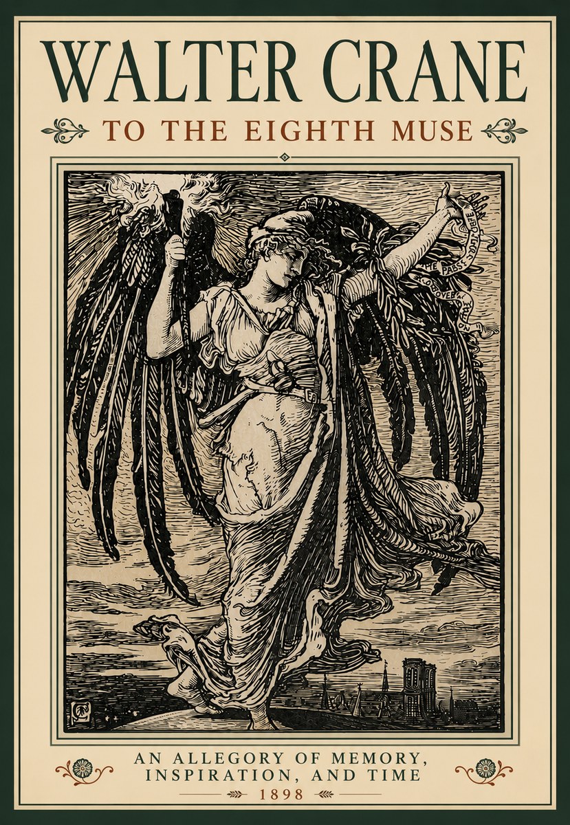 Walter Crane To the Eighth Muse No5 - Affiche