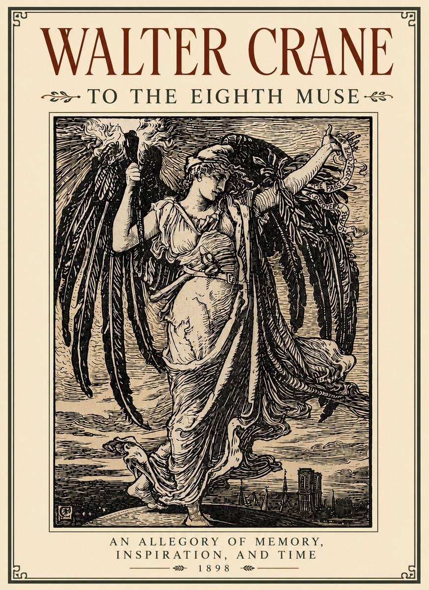 Walter Crane To the Eighth Muse No6 - Affiche