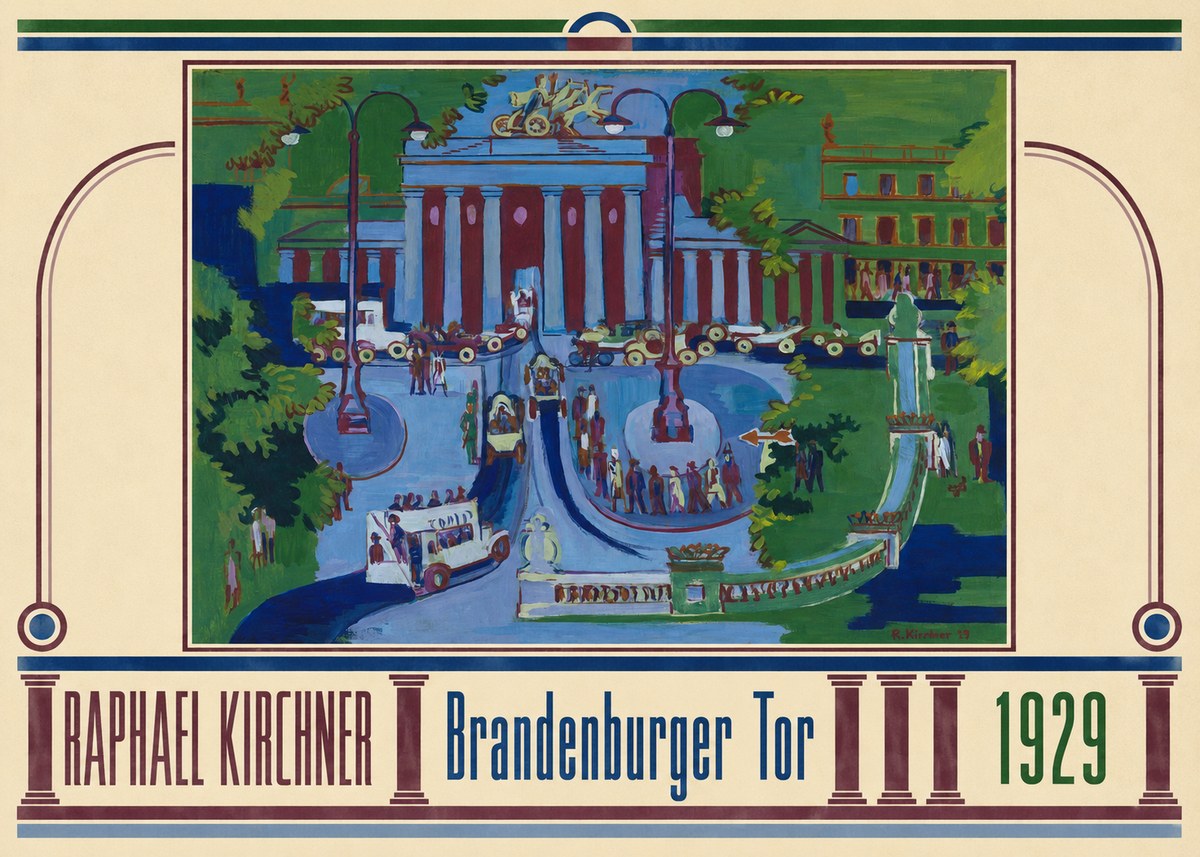 Raphael Kirchner Brandenburger Tor 1929 No3 - Affiche