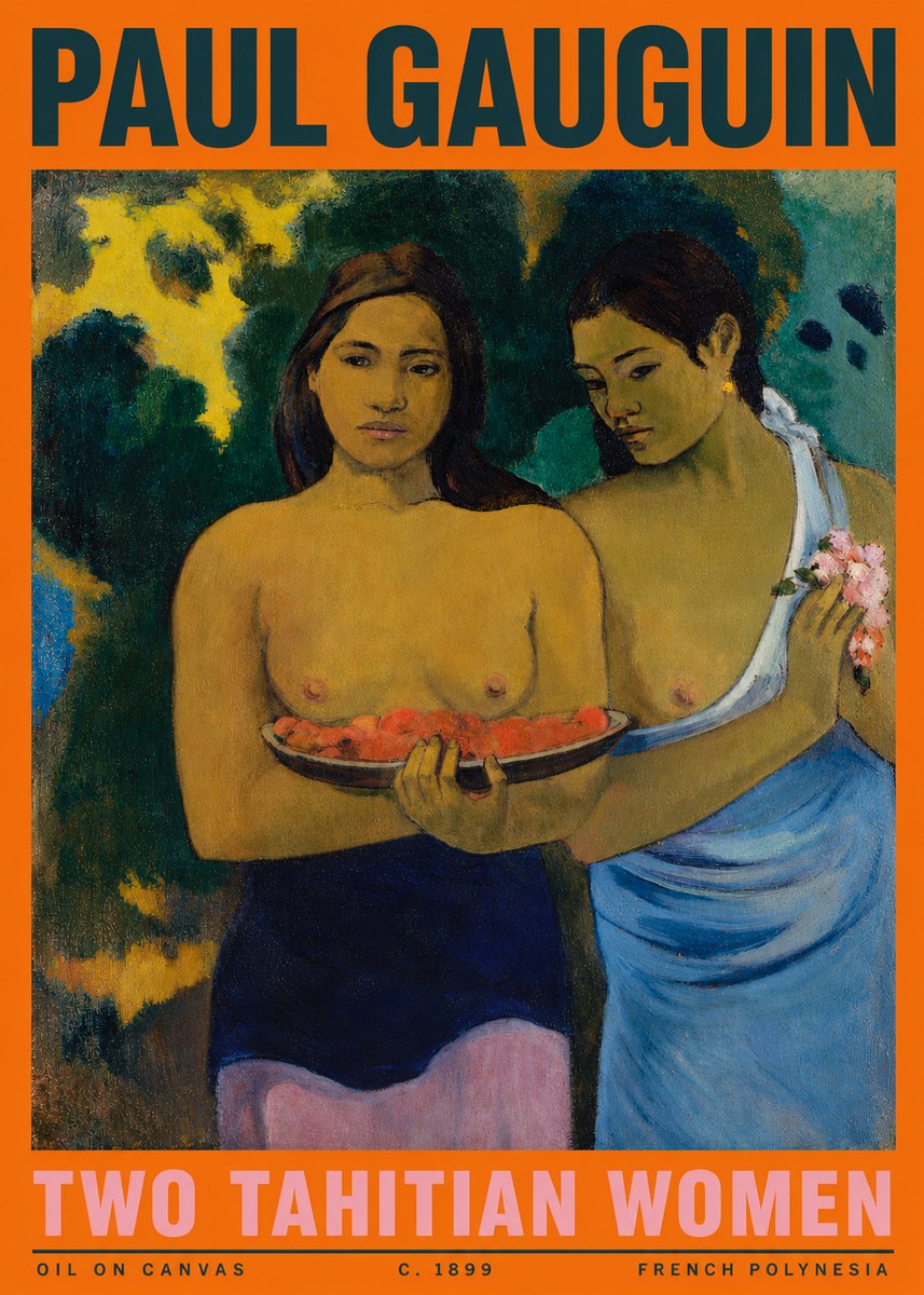 Paul Gauguin Two Tahitian Women I No3 - Affiche