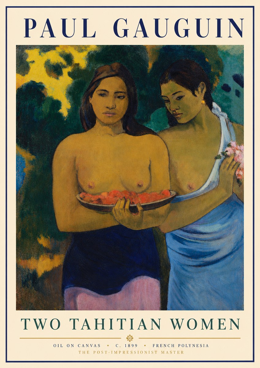 Paul Gauguin Two Tahitian Women I No4 - Affiche