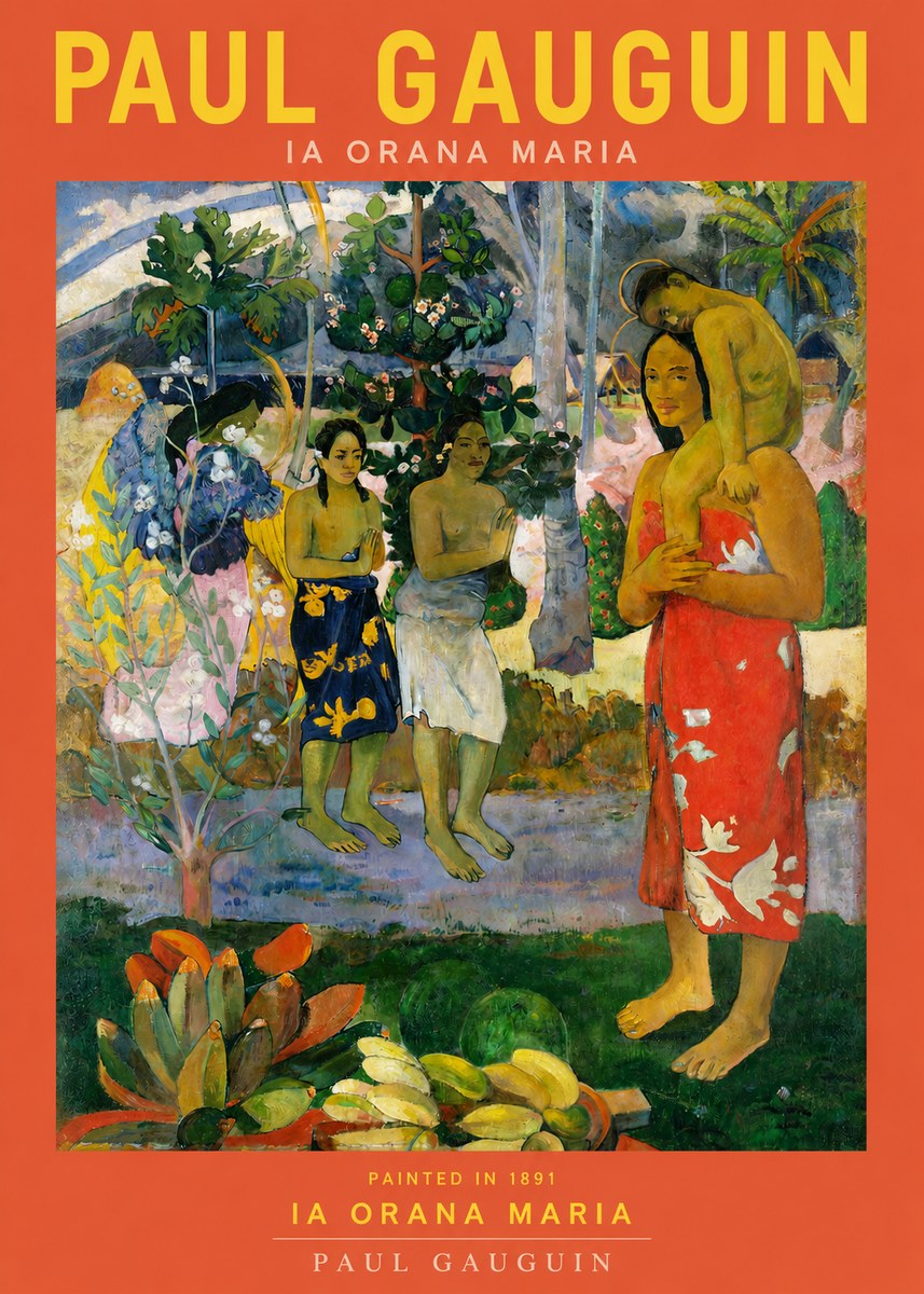 Paul Gauguin Ia Orana Maria No3 - Affiche
