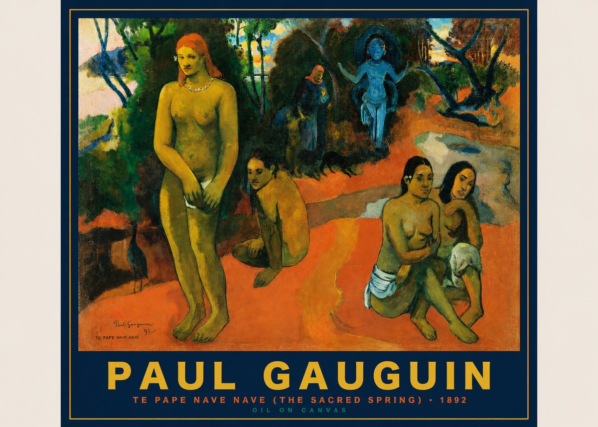 Paul Gauguin Te Pape Nave Nave (the Sacred Spring) No2 - Affiche