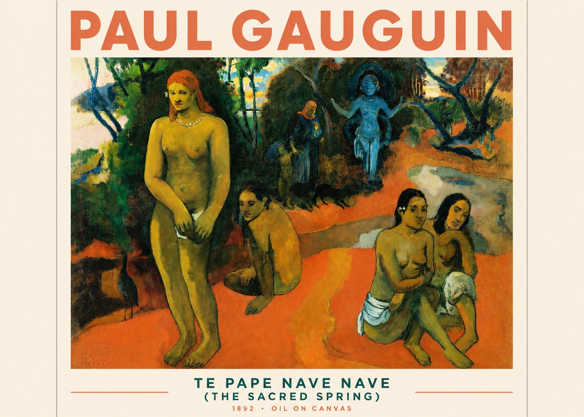 Paul Gauguin Te Pape Nave Nave (the Sacred Spring) No3 - Affiche