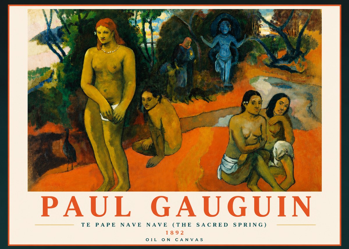 Paul Gauguin Te Pape Nave Nave (the Sacred Spring) No5 - Affiche
