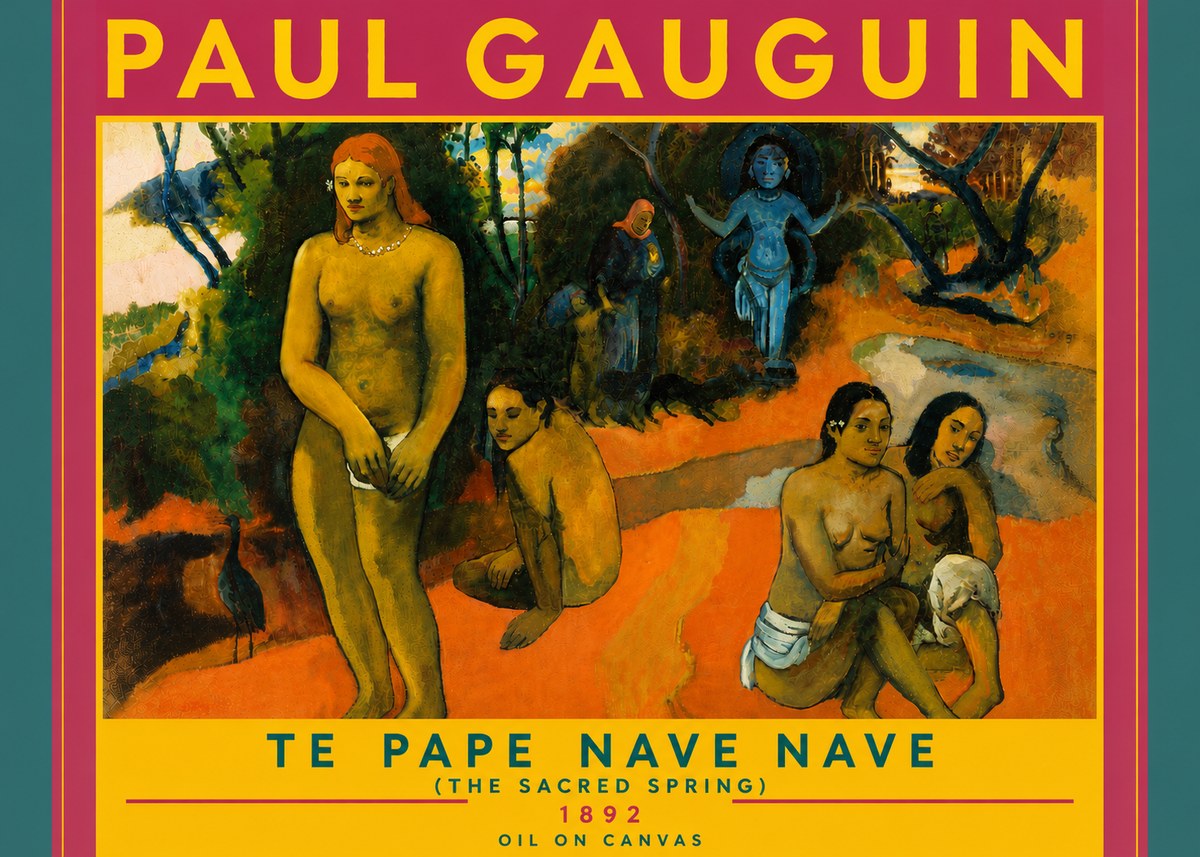 Paul Gauguin Te Pape Nave Nave (the Sacred Spring) No6 - Affiche
