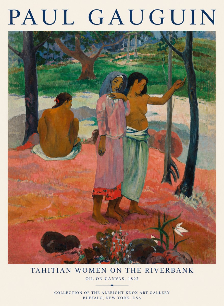 Paul Gauguin Tahitian Women on the Riverbank No1 - Affiche