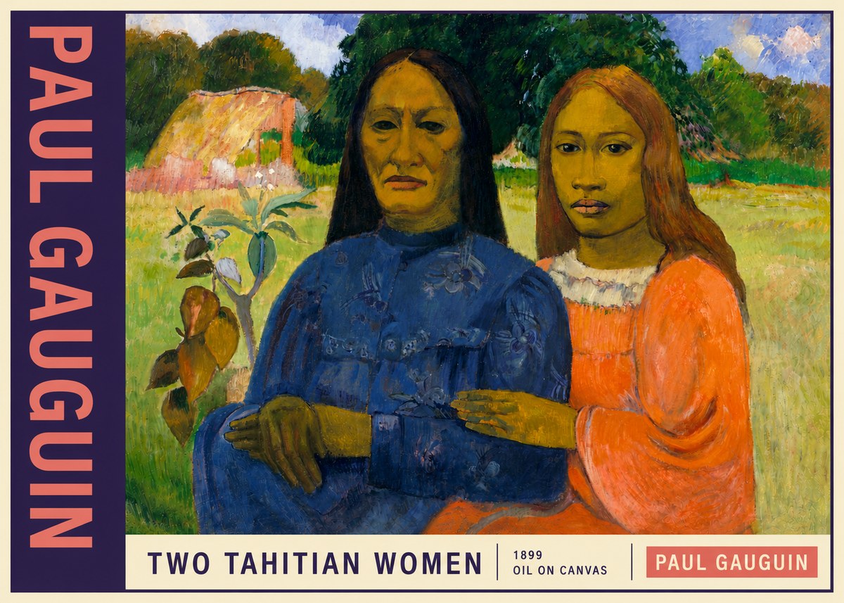 Paul Gauguin Two Tahitian Women II No5 - Affiche