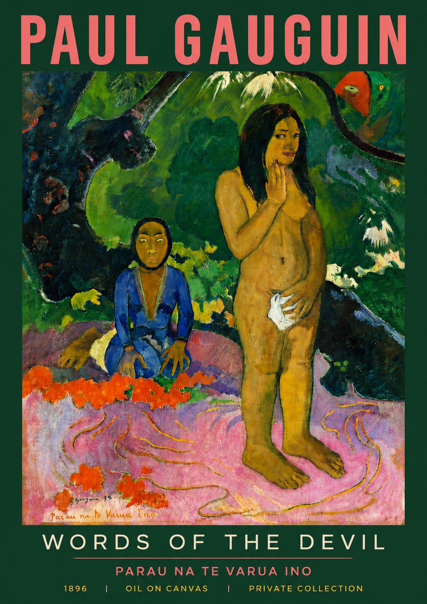 Paul Gauguin Words of the Devil No5 - Affiche