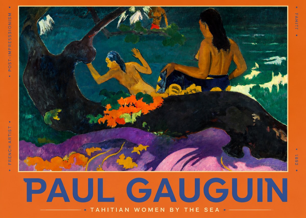 Paul Gauguin Tahitian Women by the Sea No2 - Affiche