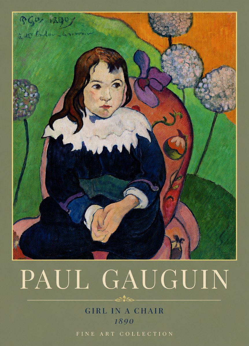 Paul Gauguin Girl in a Chair No5 - Affiche