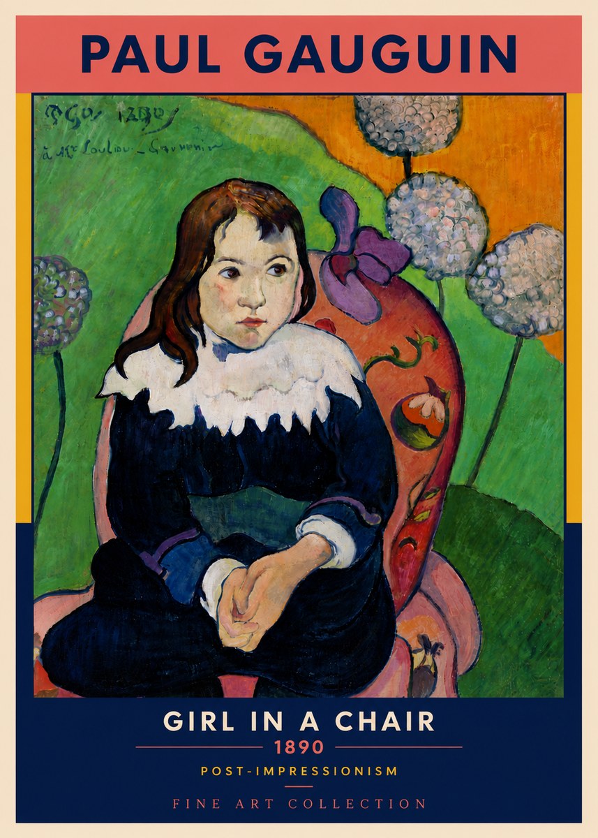 Paul Gauguin Girl in a Chair No6 - Affiche