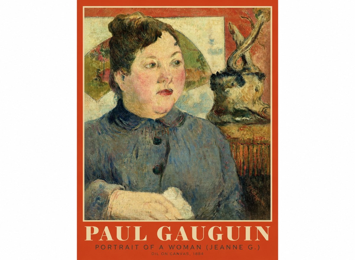 Paul Gauguin Portrait of a Woman (Jeanne G.) No1 - Affiche