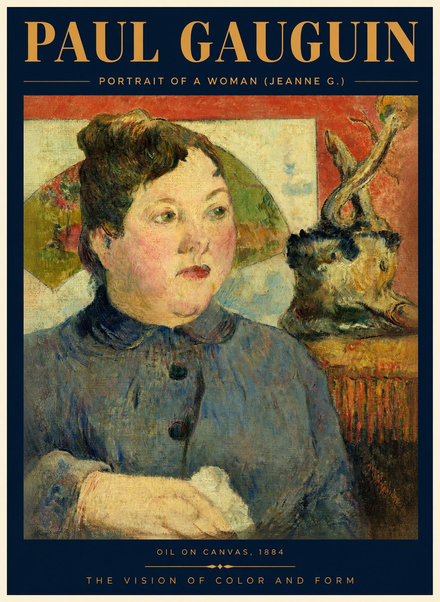 Paul Gauguin Portrait of a Woman (Jeanne G.) No2 - Affiche