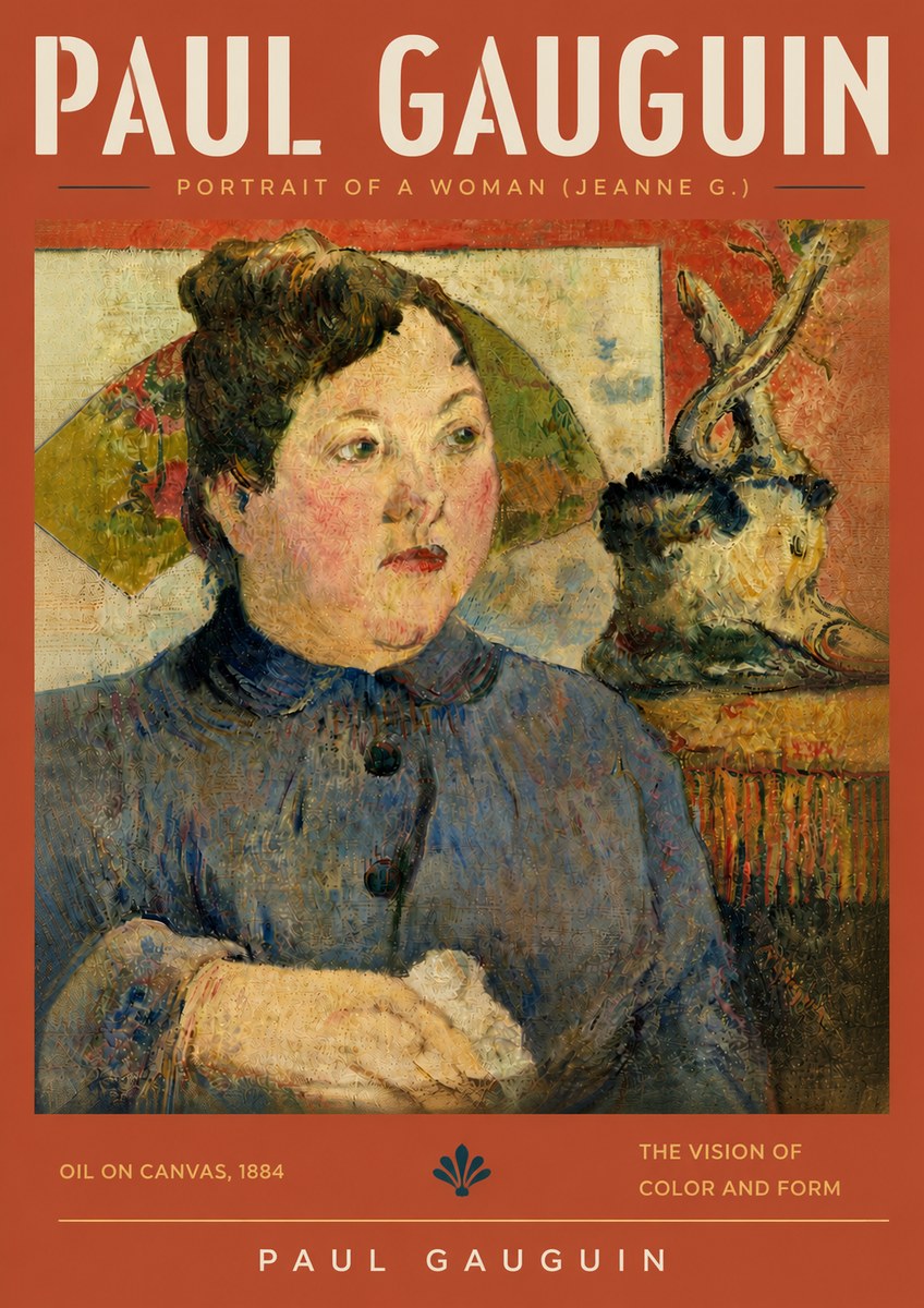 Paul Gauguin Portrait of a Woman (Jeanne G.) No5 - Affiche