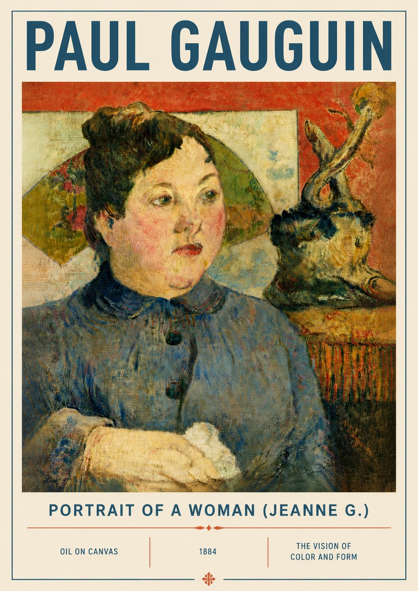 Paul Gauguin Portrait of a Woman (Jeanne G.) No6 - Affiche