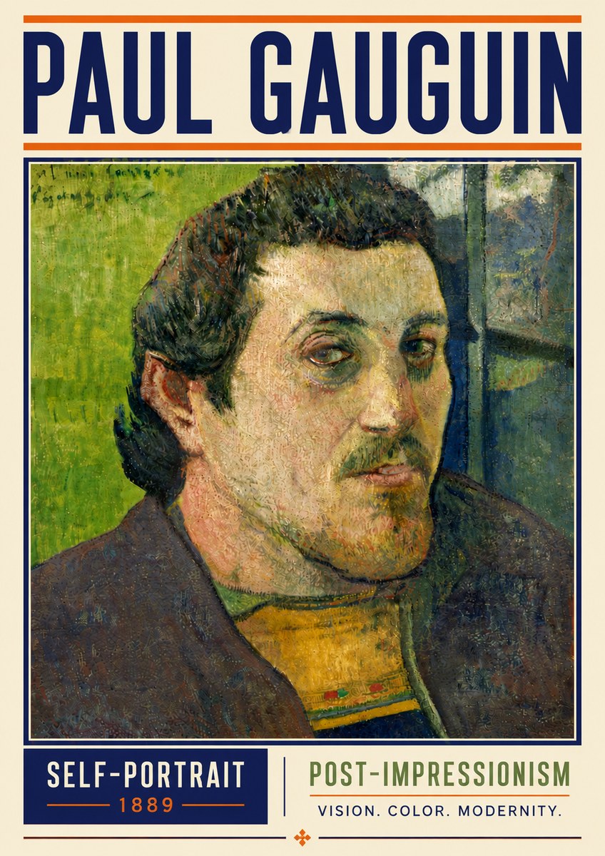 Paul Gauguin Self-portrait (1889) No6 - Affiche