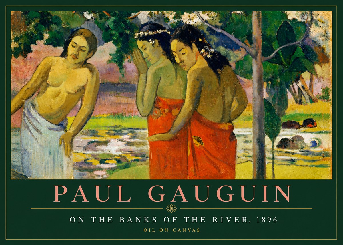 Paul Gauguin On the Banks of the River, 1896 No3 - Affiche