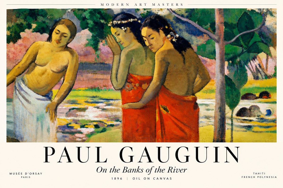 Paul Gauguin On the Banks of the River, 1896 No6 - Affiche