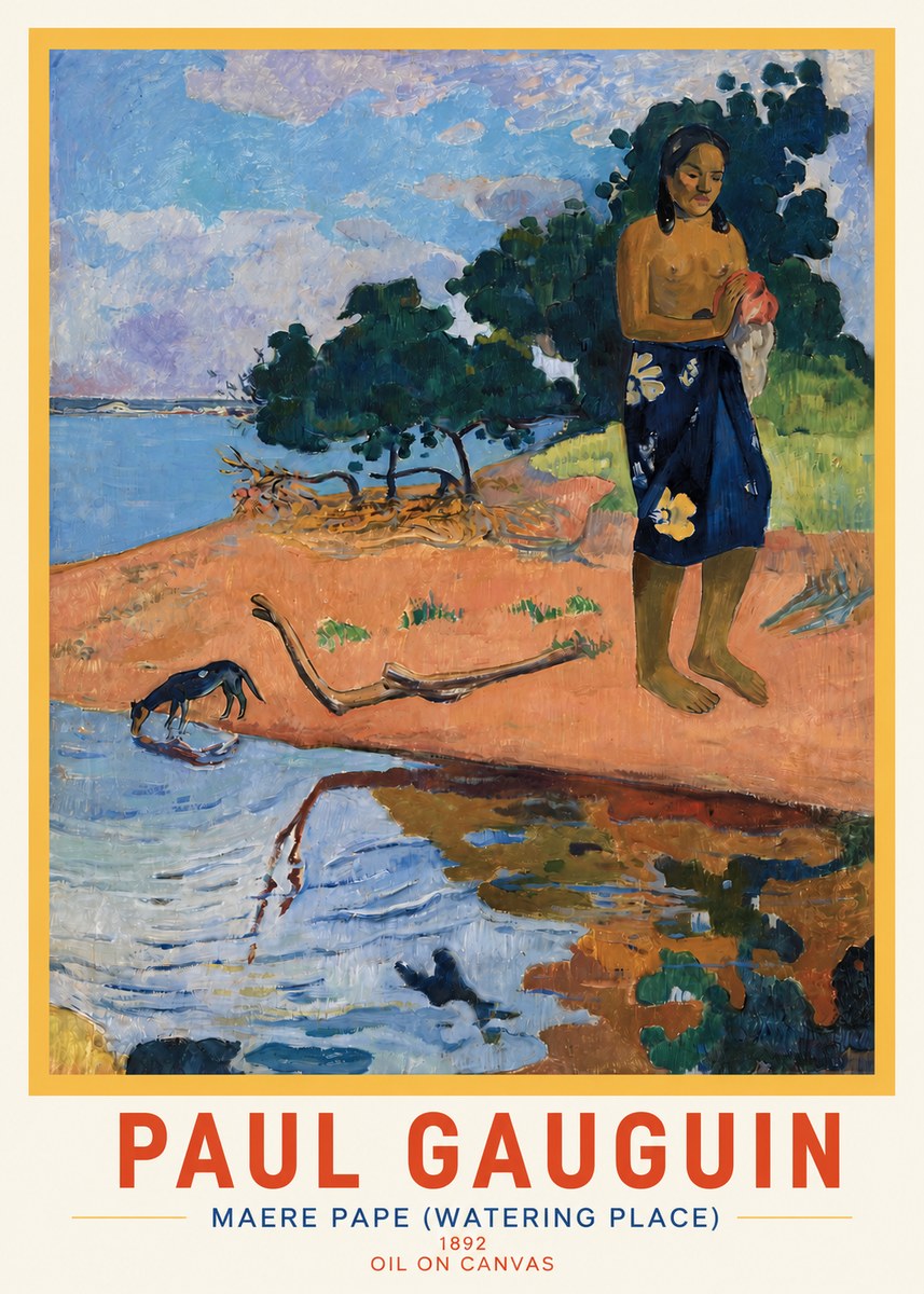 Paul Gauguin Maere Pape (Watering Place) No3 - Affiche