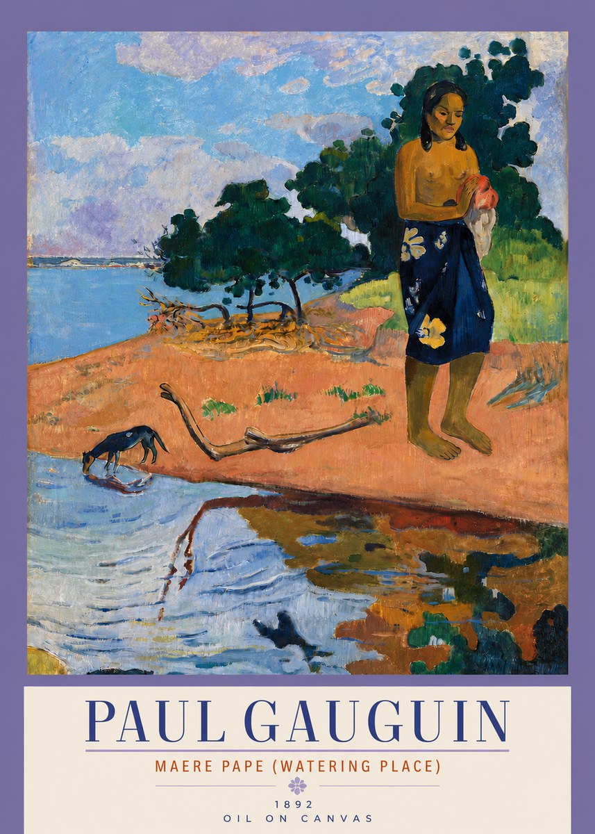 Paul Gauguin Maere Pape (Watering Place) No4 - Affiche