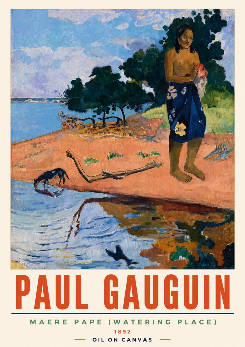 Paul Gauguin Maere Pape (Watering Place) No5 - Affiche