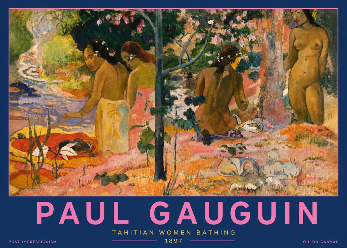 Paul Gauguin Tahitian Women Bathing No2 - Affiche