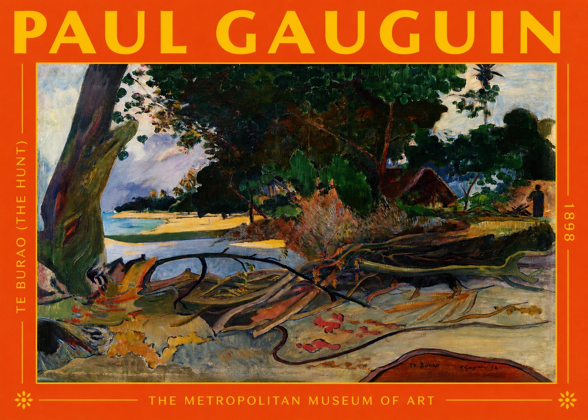 Paul Gauguin Te Burao (the Hunt) No2 - Affiche