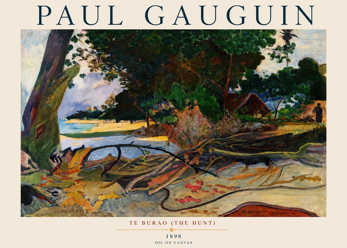 Paul Gauguin Te Burao (the Hunt) No3 - Affiche