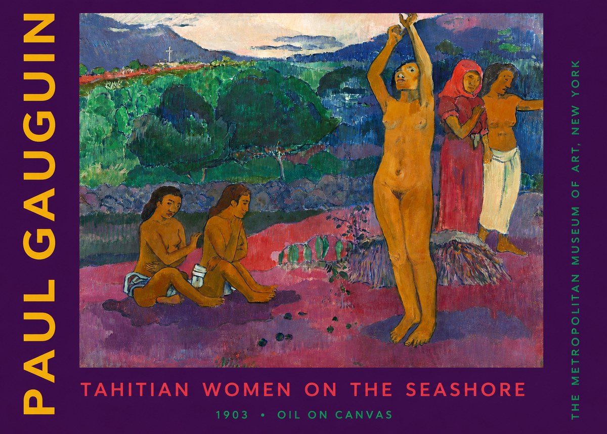 Paul Gauguin Tahitian Women on the Seashore No2 - Affiche