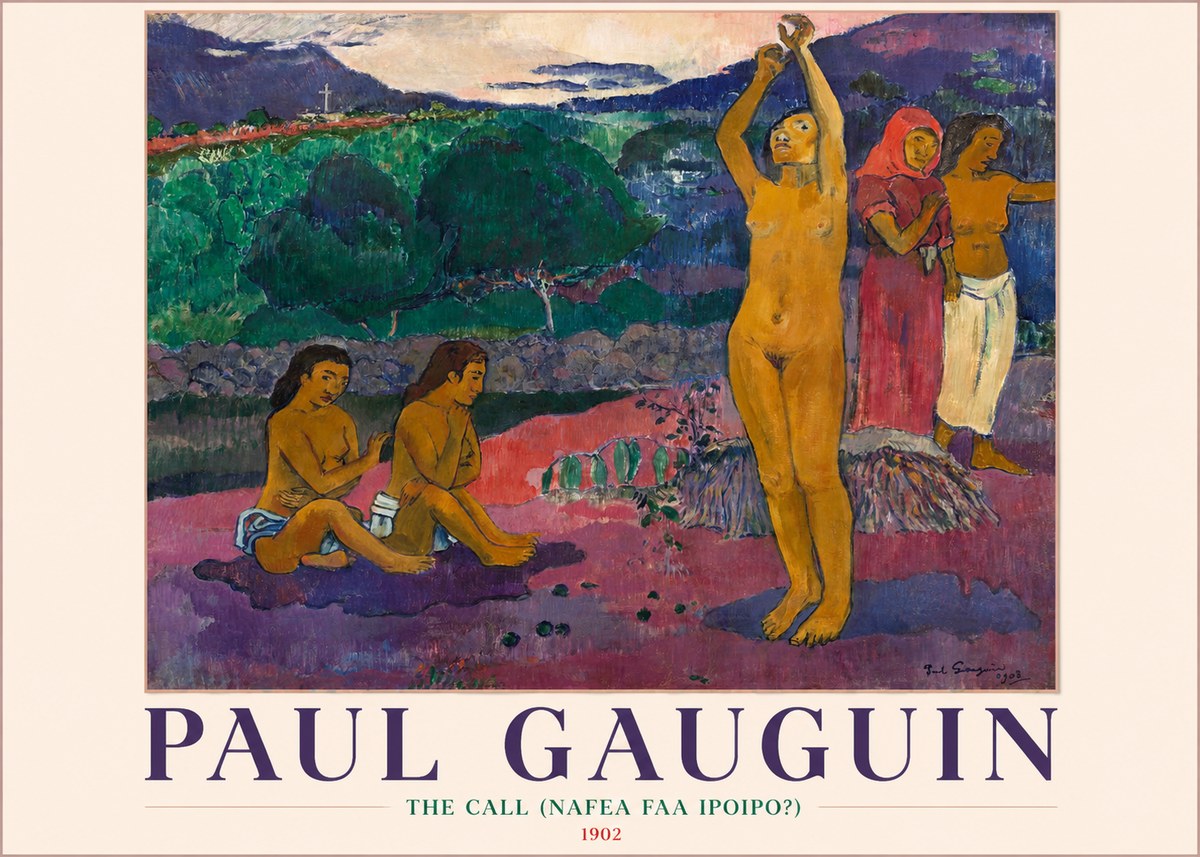 Paul Gauguin Tahitian Women on the Seashore No6 - Affiche