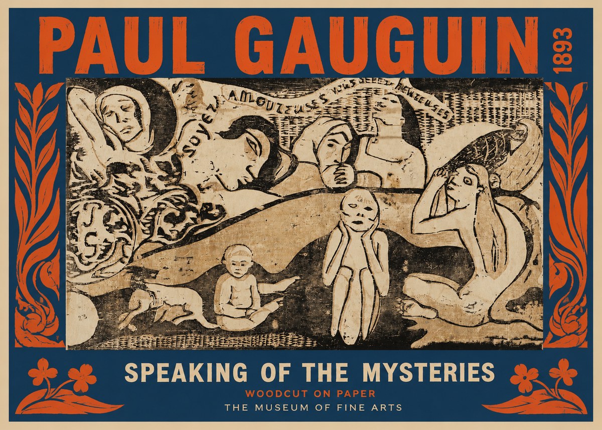 Paul Gauguin Speaking of the Mysteries No2 - Affiche