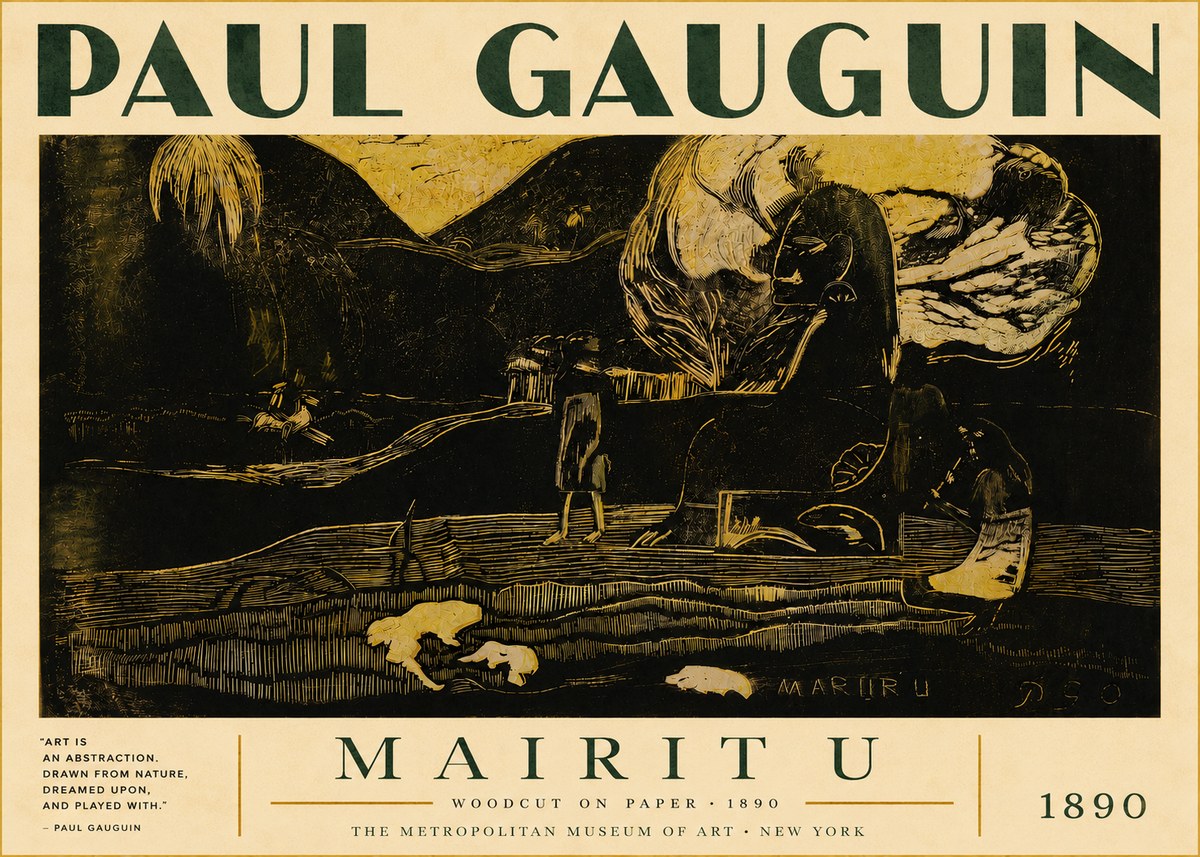 Paul Gauguin Mairit U No4 - Affiche