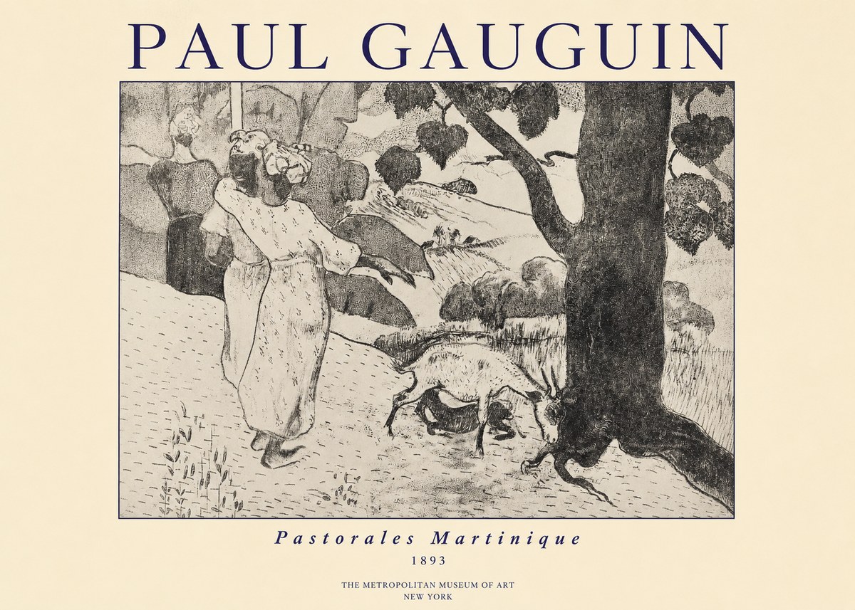 Paul Gauguin Pastorales Martinique No1 - Affiche
