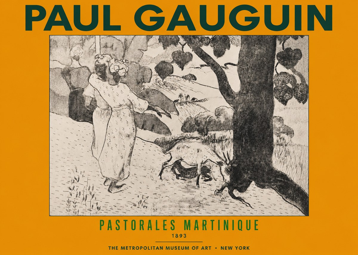 Paul Gauguin Pastorales Martinique No2 - Affiche