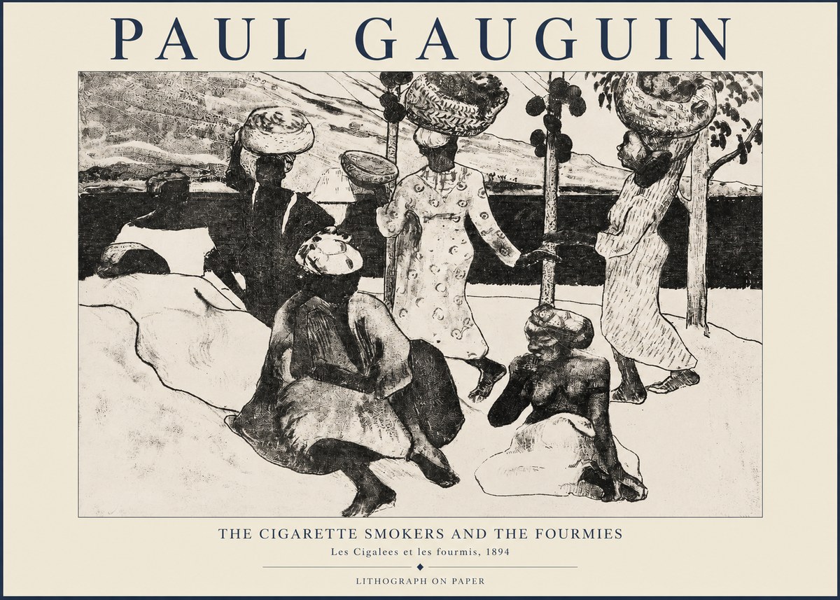 Paul Gauguin The Cigarette Smokers and the Fourmies No1 - Affiche