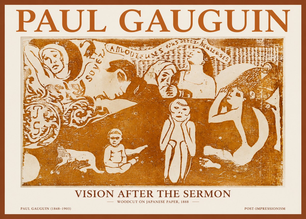 Paul Gauguin Amoureuses (Lovers) No2 - Affiche