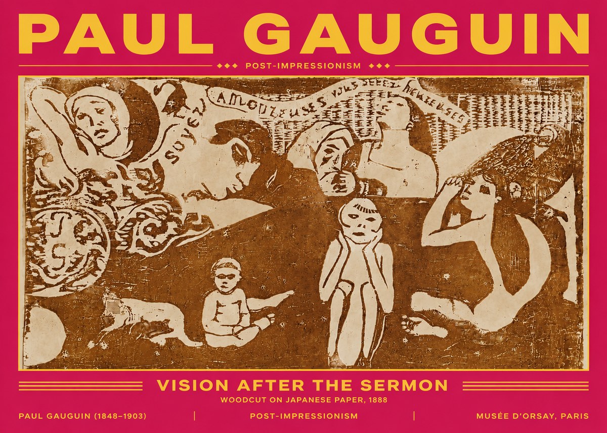 Paul Gauguin Amoureuses (Lovers) No5 - Affiche
